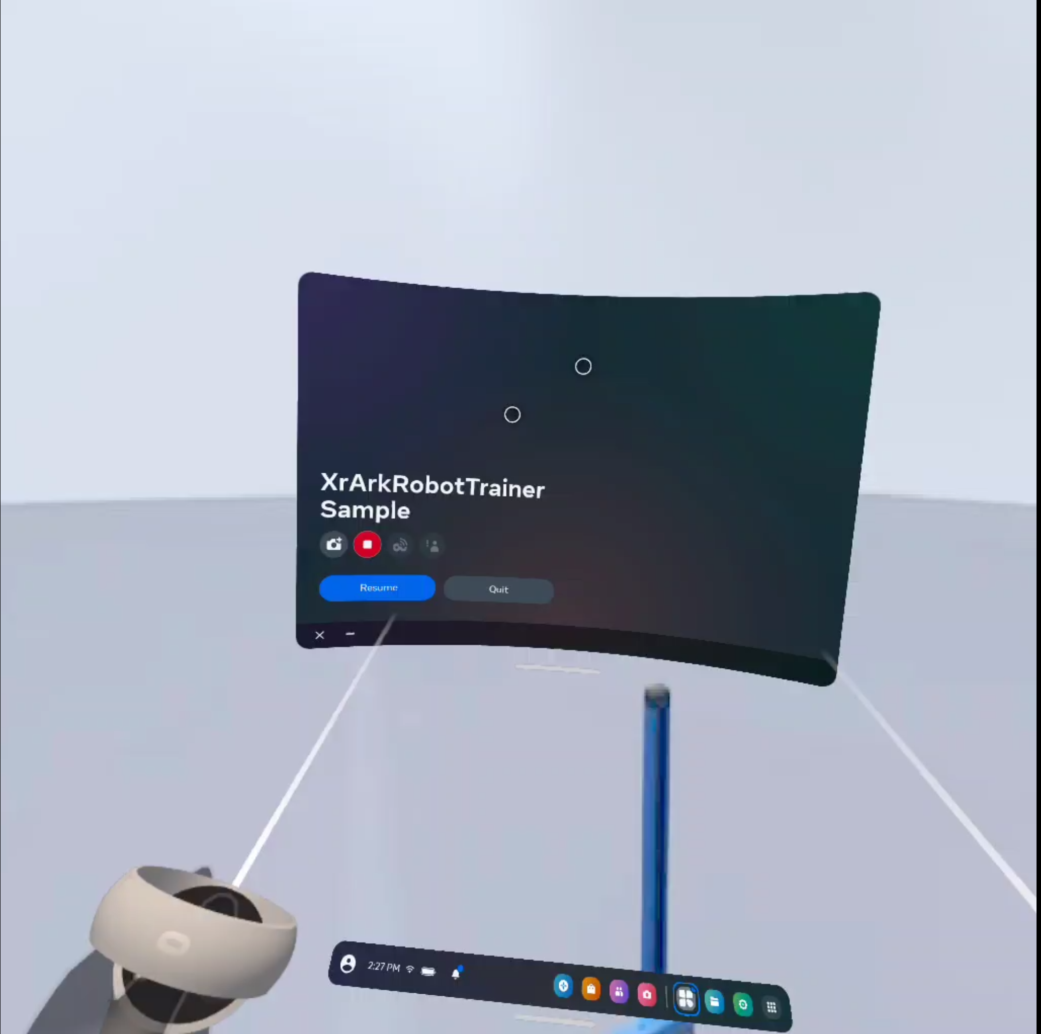 Early bimanual setup in Isaac Sim